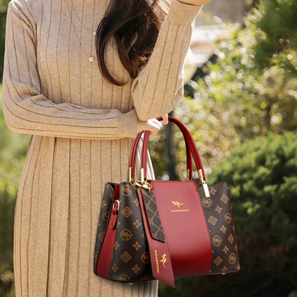 Luxury Women’s Leather Handbag – Large Capacity Shoulder & Crossbody Designer Bag