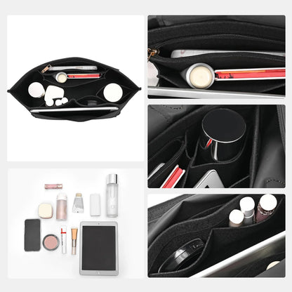 Felt Insert Bag for Longchamp Handbag - Portable Makeup & Purse Organizer Liner for Travel