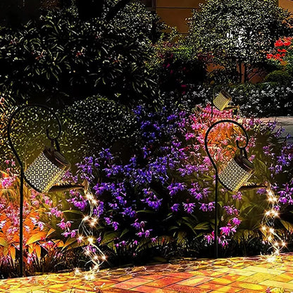Retro Solar Watering Can Lantern - Waterproof Hanging Star LED Fairy Light for Garden Decor
