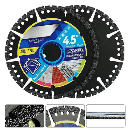 Multi-Material Cutting Blades - Angle Grinder Saw Blades for Metal, Tile, Stone, Plastic, Marble & Alloy Cutting