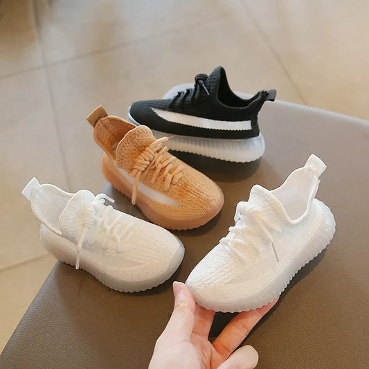 Children's Lightweight Coconut Woven Shoes - Non Slip Rubber Sole Outdoor Sports Mesh Sneakers for Baby Boys & Girls