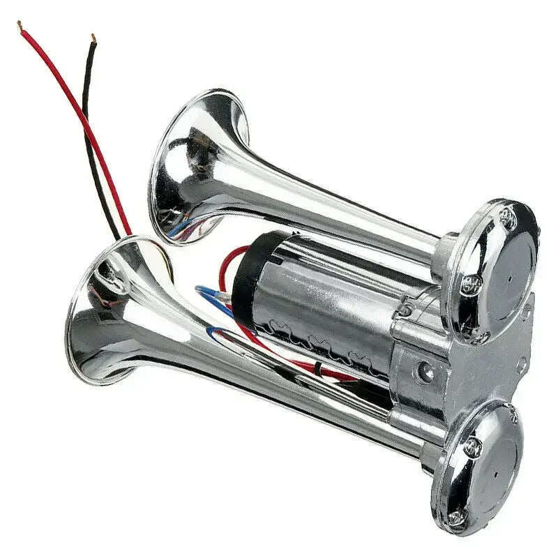 12V Super Loud Dual Trumpet Horn - 600DB Electric Air Horn for Cars, Trucks, SUVs, Boats & Motorcycles