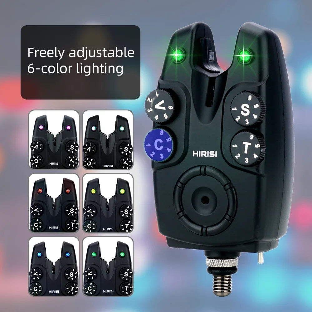 Hirisi S4 Carp Fishing Alarm Set - Anti-Theft Bite Indicators 1+4 Tackle System for Carp Angling