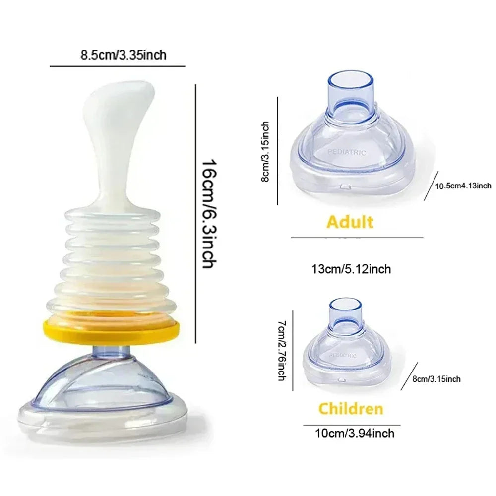 Asphyxia Rescue First Aid Kit | Anti-Suffocation Choking Emergency Device | Breathing Trainers Combo | Available in 3PCS/4PCS Set