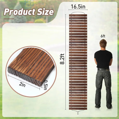 Wooden Garden Pathway - Roll-Out Outdoor Walkway for Patio, Beach, Backyard, Weddings & Events