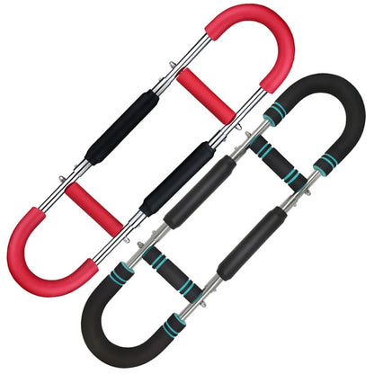 Twister Arm Exerciser — Adjustable Foam Handle Spring Workout Bar for Forearm, Triceps & Chest Training
