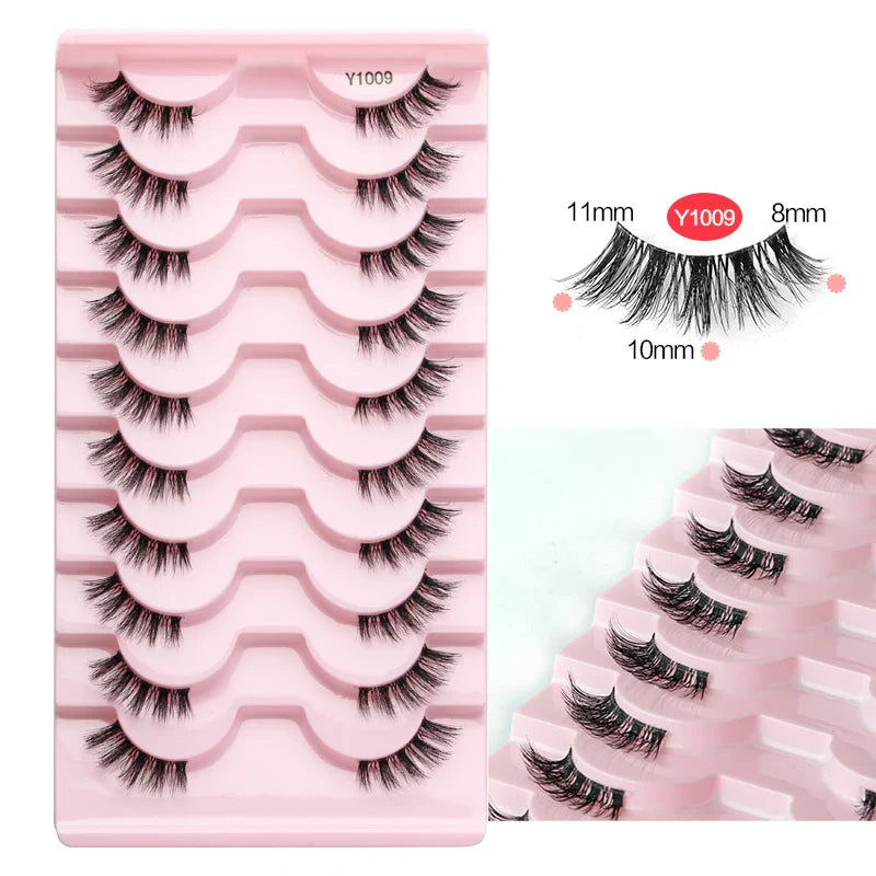 SHIDISHANGPIN 3D Half Cat Eye Lashes – Natural Winged Fox Faux Mink Eyelashes for Makeup