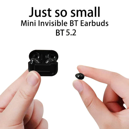 Invisible Mini Bluetooth Earphones – TWS Wireless Semi-In-Ear Headphones with Microphone & HD Call, Noise Reduction