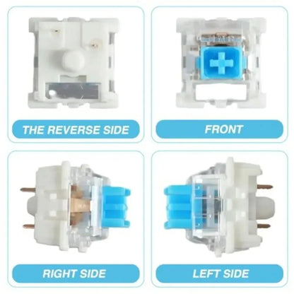 Keyboard Switch Replacement - 3 Pin Tactile Clicker Key Switches for Mechanical Keyboards
