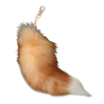 New Fashion Wolf Tail Fur Keychain – Unisex Car Keyring & Bag Charm Accessory Gift