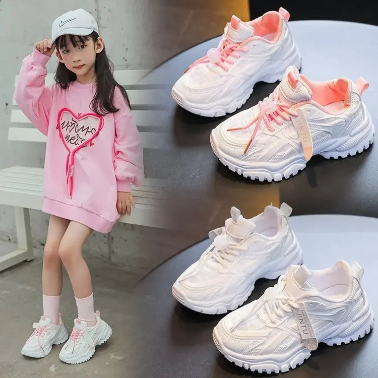 Breathable Mesh Kids’ Sport Shoes – Spring & Autumn Casual Sneakers for Boys and Girls