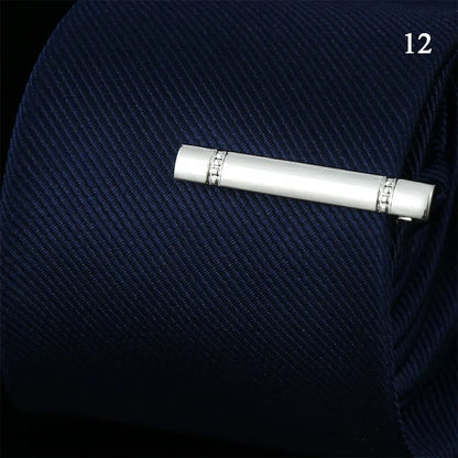 Men’s Fashion Tie Clip Pin - Metal Necktie Bar for Business, Wedding & Party Suit Accessories Gift