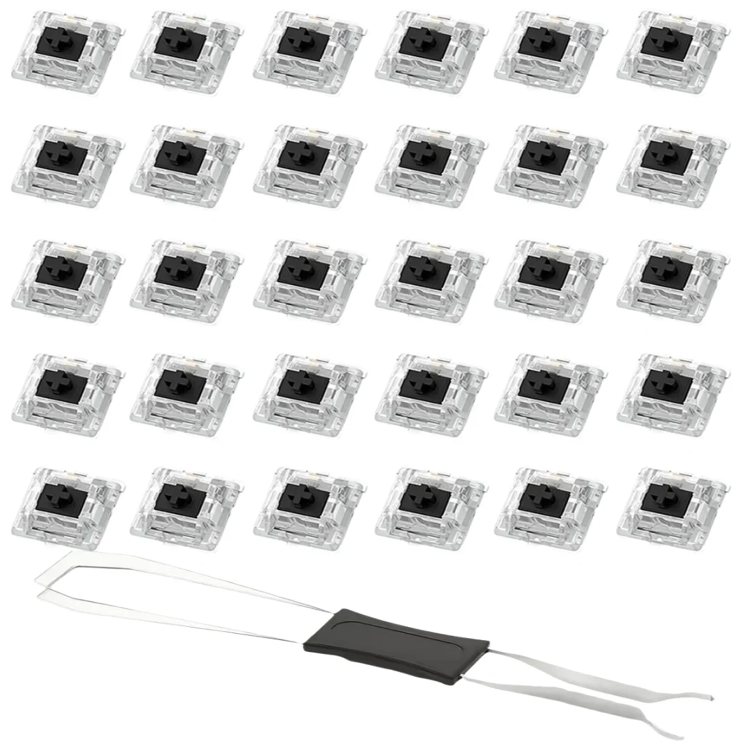 Mechanical Keyboard Switch Set - 50/100pcs Hot Swappable Blue Red Brown Black Switches with Keycap Puller