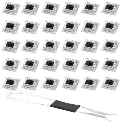 Mechanical Keyboard Switch Set - 50/100pcs Hot Swappable Blue Red Brown Black Switches with Keycap Puller