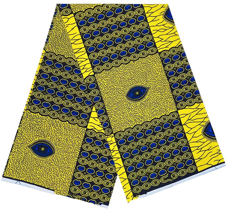 100% Cotton Ankara Wax Fabric - High Quality Soft Real Dutch Pagne Print for Dresses & Sewing