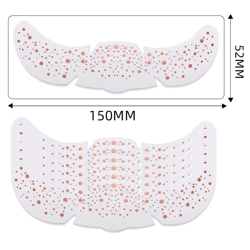 6pcs Metallic Fake Freckles Temporary Tattoos — Gold & Silver Face Stickers for Makeup and Hot Stamping