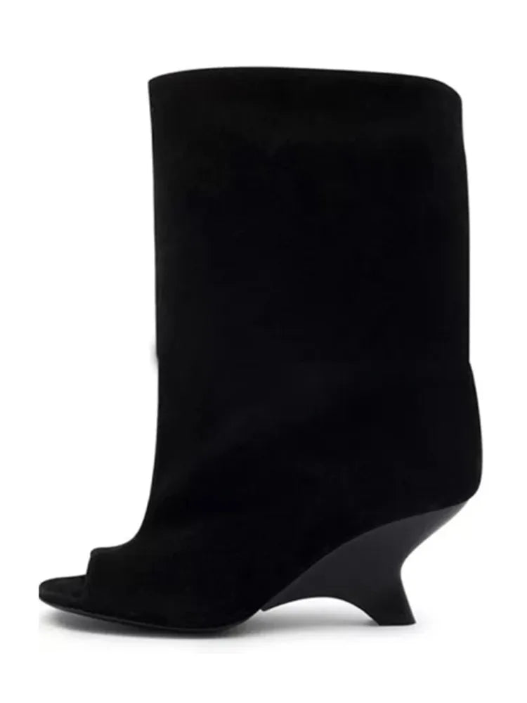 Women’s Knee-High Open Toe Boots 34-44 - 2026 Spring/Summer Chunky High Heel Fashion Boots