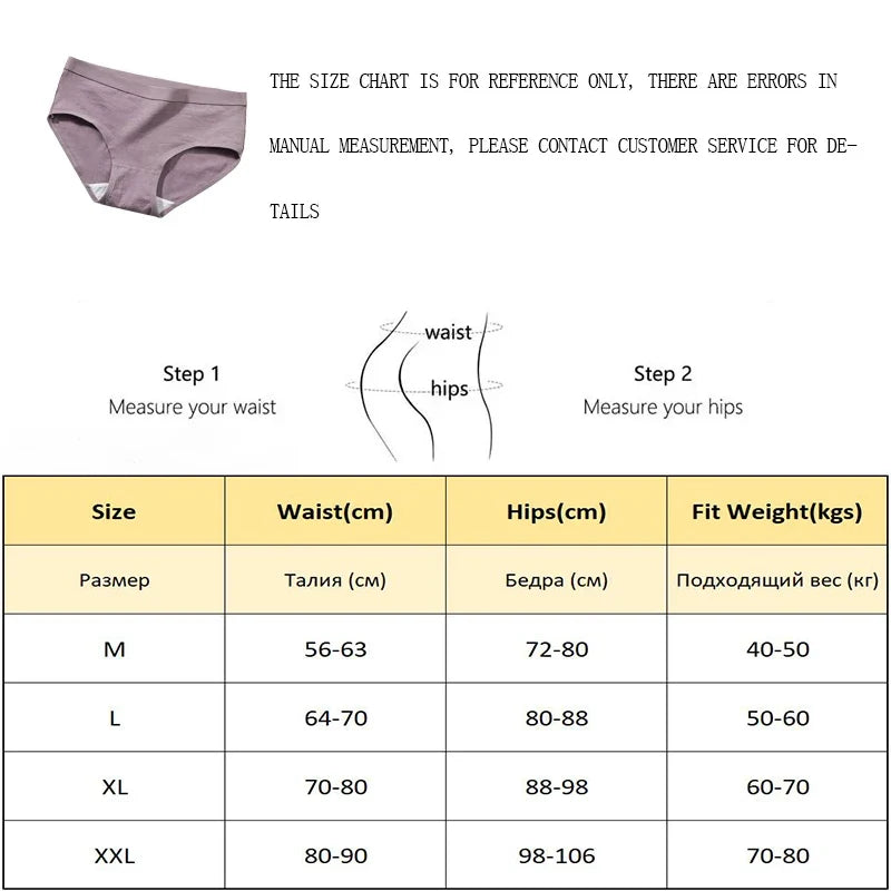 3 Pcs Women’s Cotton Panties Set - Seamless Soft Mid-Waist Black Briefs Skin-Friendly Female Lingerie Underwear