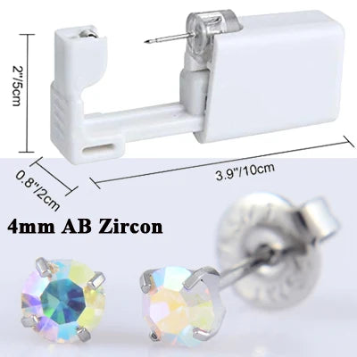 Disposable Sterile Ear Piercing Kit - Safe No Pain Tragus Piercing Gun Tool for Baby and Adult Ear Piercing