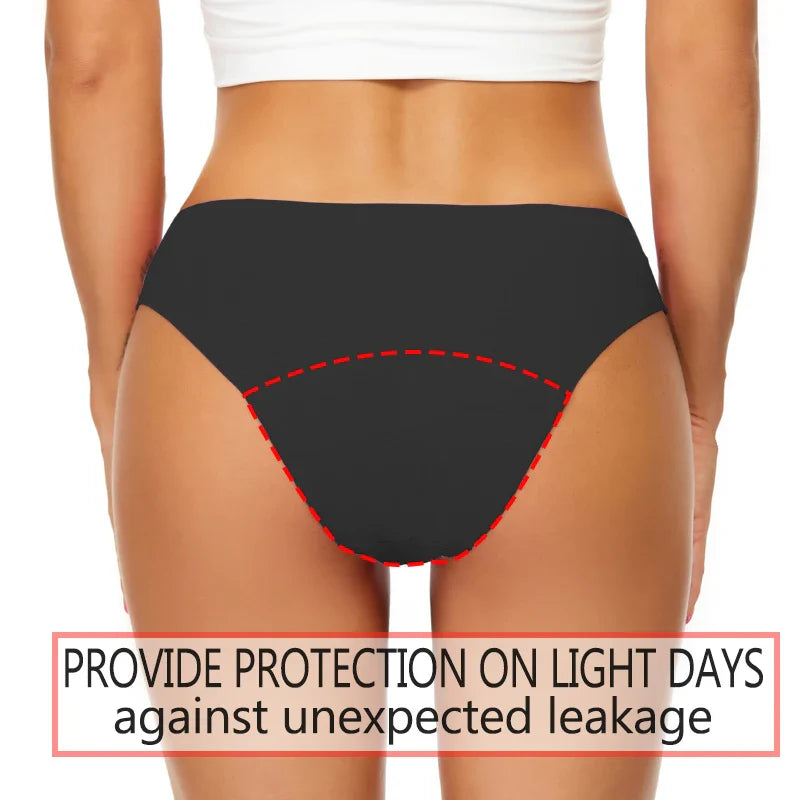 Teen Girls Seamless 4-Layer Leakproof Period Swim Bikini — Fast-Absorb Menstrual Beachwear