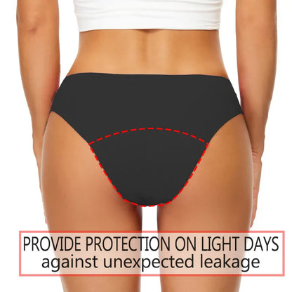 Teen Girls Seamless 4-Layer Leakproof Period Swim Bikini — Fast-Absorb Menstrual Beachwear