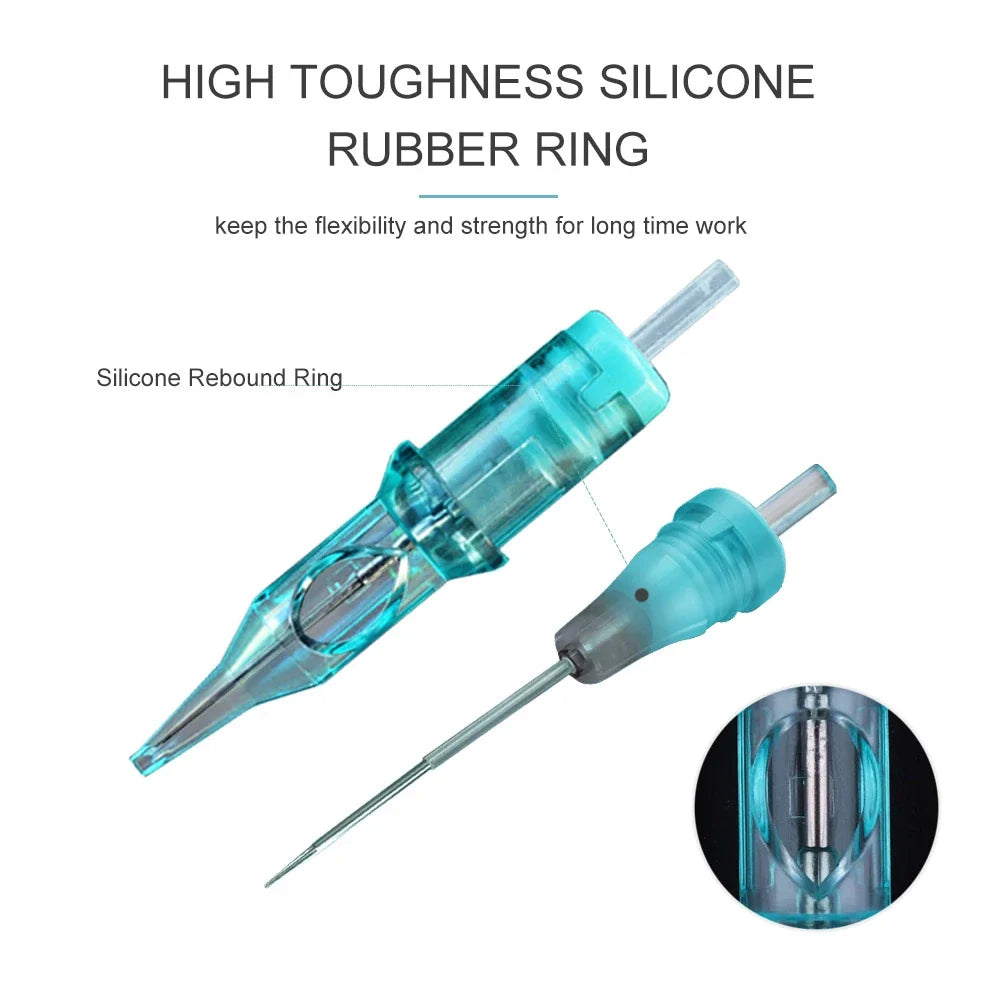 20PCS Disposable Tattoo Cartridge Needles - Sterile Round Liner Needles for Rotary Tattoo Pen