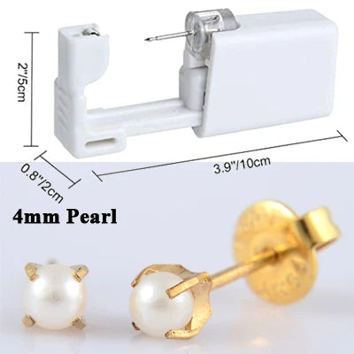 Disposable Sterile Ear Piercing Kit - Safe No Pain Tragus Piercing Gun Tool for Baby and Adult Ear Piercing