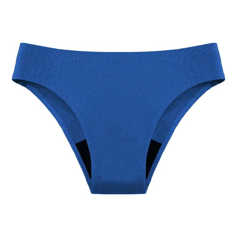 Teen Girls Seamless 4-Layer Leakproof Period Swim Bikini — Fast-Absorb Menstrual Beachwear