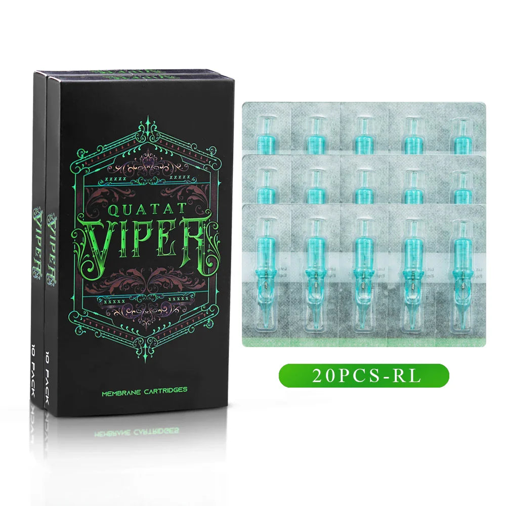 20PCS Disposable Makeup & Tattoo Cartridge Needles – Sterile Round Liner 0.25MM/0.3MM/0.35MM for Rotary Pen Supplies