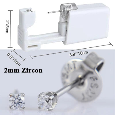 Disposable Sterile Ear Piercing Kit - Safe No Pain Tragus Piercing Gun Tool for Baby and Adult Ear Piercing
