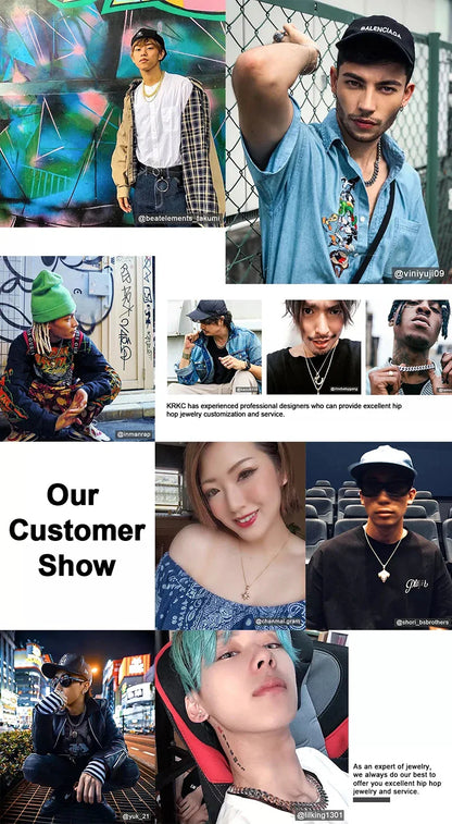 Customized Double-Side Photo Necklace – Personalized Picture Pendant with Cubic Zirconia, Hip Hop Jewelry Gift for Men & Women
