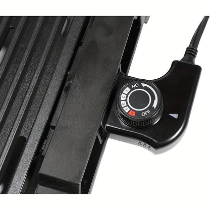 1600-1800W Electric Smokeless Indoor Grill - Fast Heating, Non-Stick, 5-Level Temperature Control | Dishwasher Safe, Cool-Touch Handles | Easy to Clean BBQ Grill for Indoor Cooking, Perfect for Family Gatherings