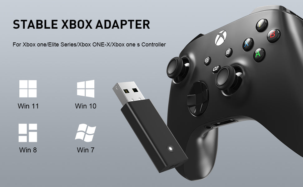 USB Wireless Adapter for Xbox One S/X/Elite & Windows PC – Controller Receiver 1st & 2nd Gen