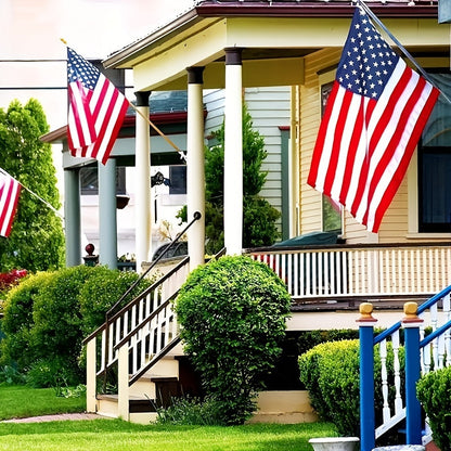 Premium 3x5ft American Flag – Embroidered Stars, Stitched Stripes, Durable & Fade-Resistant with Brass Grommets for Outdoor Use