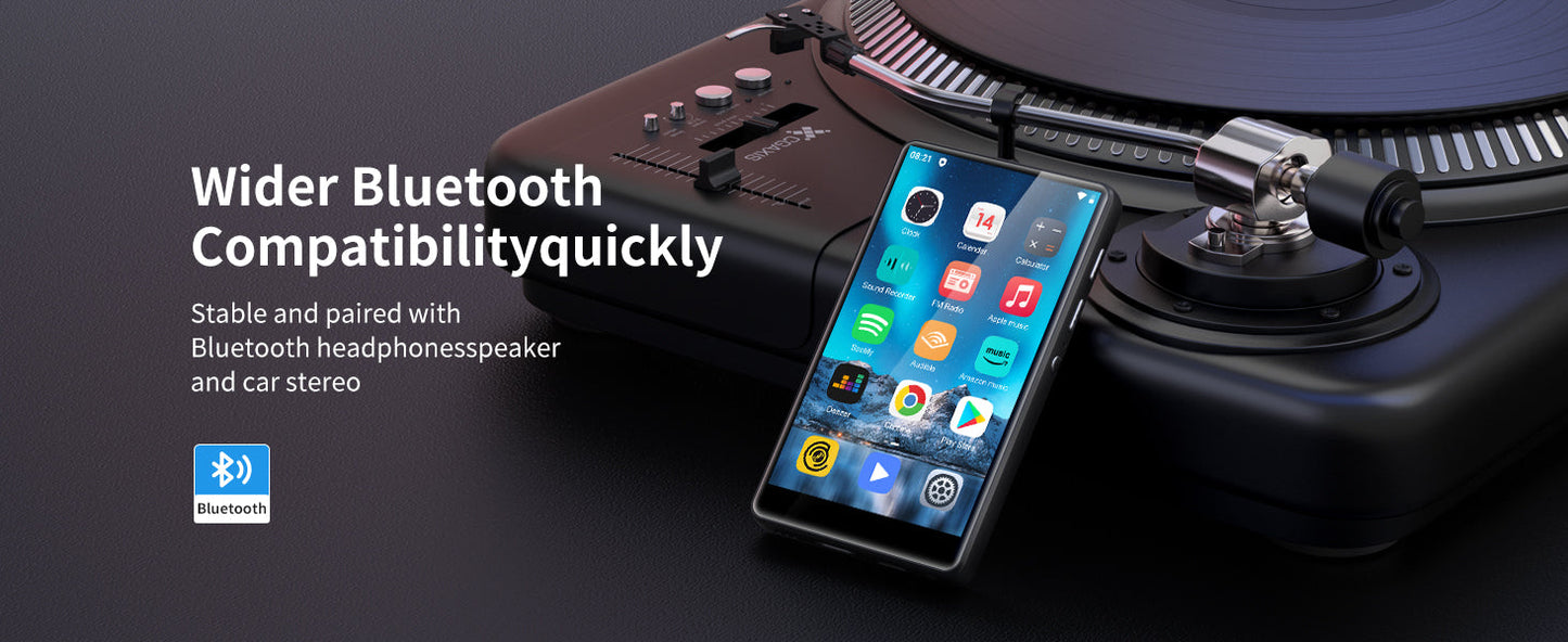 80GB Android MP3 Player — 4.0" Full Touch Screen with Bluetooth, WiFi, Built-in Speakers & Browser Support