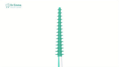 100pcs Soft Rubberized Dental Picks - Mint Floss Interdental Brush Cleaners for Oral Health and Stain Removal, Travel-Friendly