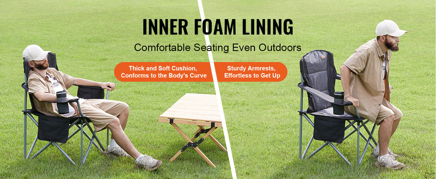 SucceBuy Outdoor Camping Chair — Ultralight Folding Portable Chair, 350lbs High Load, Ideal for Beach, Hiking, Picnic, Travel, and Fishing