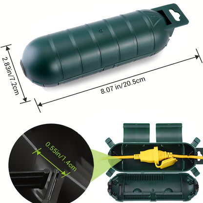 Premium Outdoor Extension Cord Cover – Weather-Resistant, Heavy-Duty Plug Connector Protector, Easy to Install and Durable