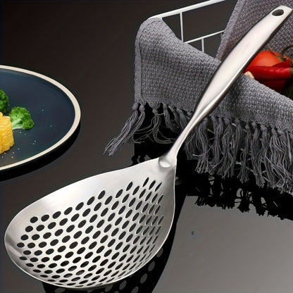 Stainless Steel Large Colander Skimmer – Kitchen Strainer for Frying and Hot Pot, Durable Draining Accessory for Cooking and Baking