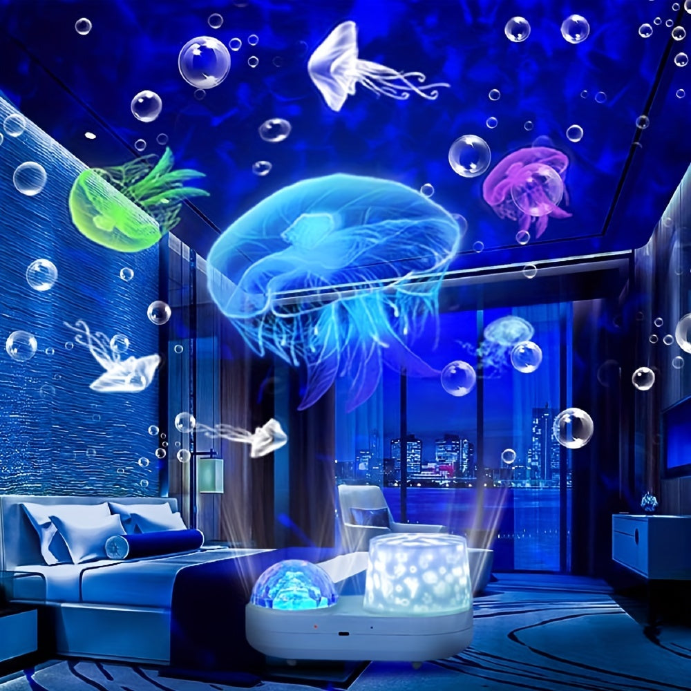 Star LED Night Light Projector – Ocean and Star Light, Suitable for Birthday, Christmas Gifts, Bedroom Decor in Blue