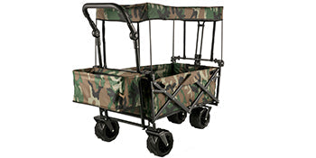 VEVOR Extra Large Collapsible Garden Wagon – Foldable Cart with Removable Canopy for Camping, Shopping & Groceries