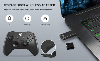 USB Wireless Adapter for Xbox One S/X/Elite & Windows PC – Controller Receiver 1st & 2nd Gen