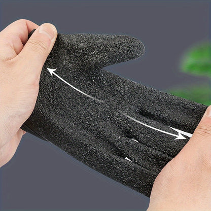Waterproof Fishing Gloves with Lanyard - Non Slip, Latex Material, Essential Gear for Anglers, Durable and Comfortable, Multi Color, 1 Pair
