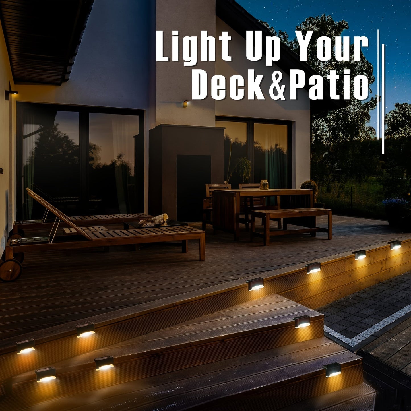 4/16pcs Solar Powered Outdoor Garden Lights - Landscape Lighting Waterproof And, Led Solar Lights For Household Garden Arrangement, Stairs, Deck, Fence, Patio, Wall, Rail Decoration - Energy Efficient, Auto-On/Off, Durable, E