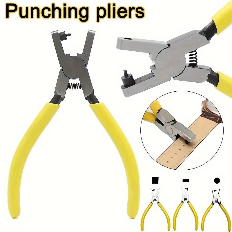Universal Leather Hole Punch Plier 2.0mm – Hand Strap Wrist Belt Puncher for Watch Bands, Thin Belts, Dog Collars, Shoes and Craft Projects