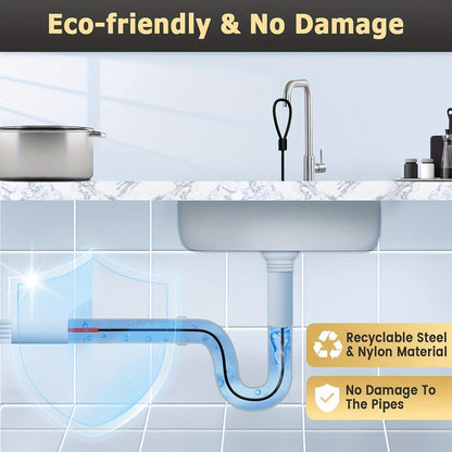 3-Pack Extra Long Black and Red Stainless Steel Wire Hooks - Ideal for Bathroom, Washbasin, Bathtub, and More