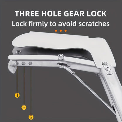 Stainless Steel Snake Tongs with Lock – Wide Jaw for Safe Reptile Handling, Ideal for Amphibians and Crawlers