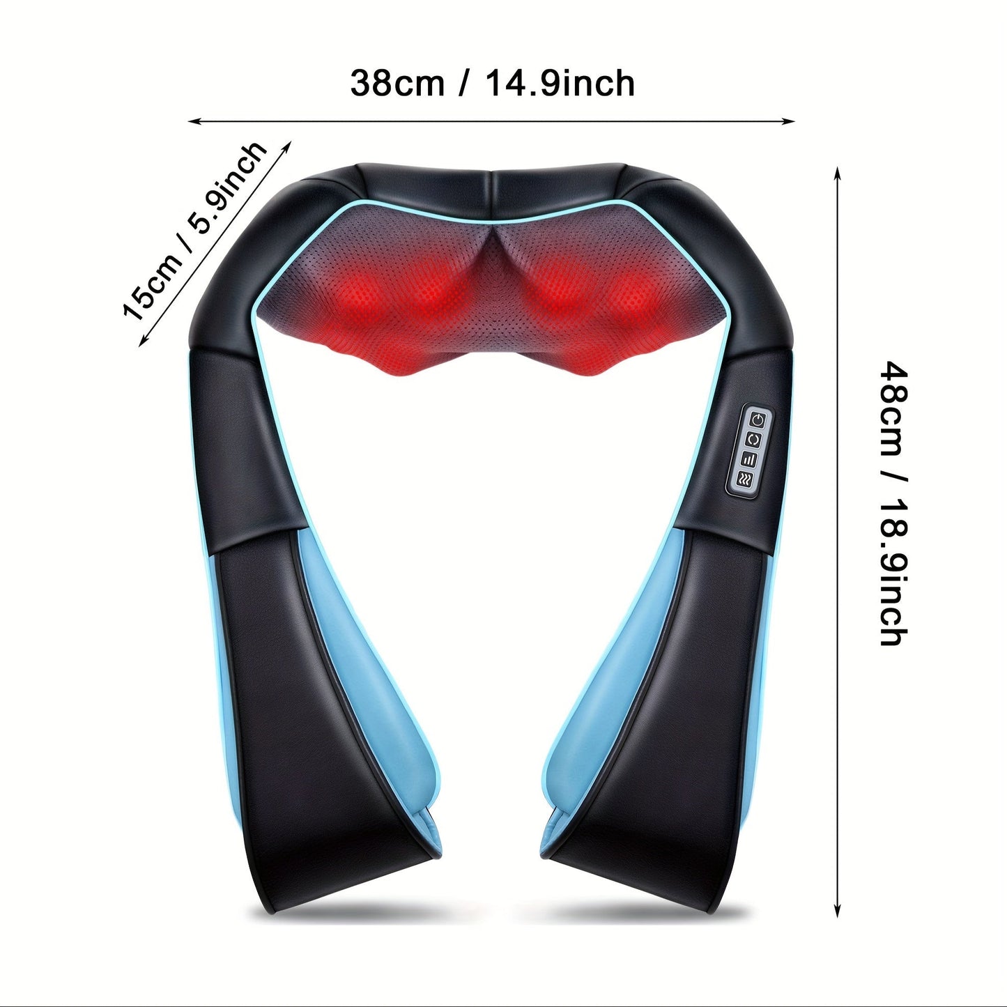 Heated Shiatsu Neck and Shoulder Massager – Deep Kneading Massage for Neck, Back, Waist and More, Ideal Gift for Men, Women, and Parents