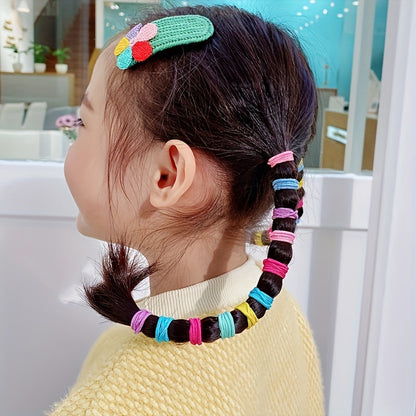 400 Piece Set Elastic Hair Loops – Colorful Ponytail Holders, Stylish Hair Ties for Daily Use