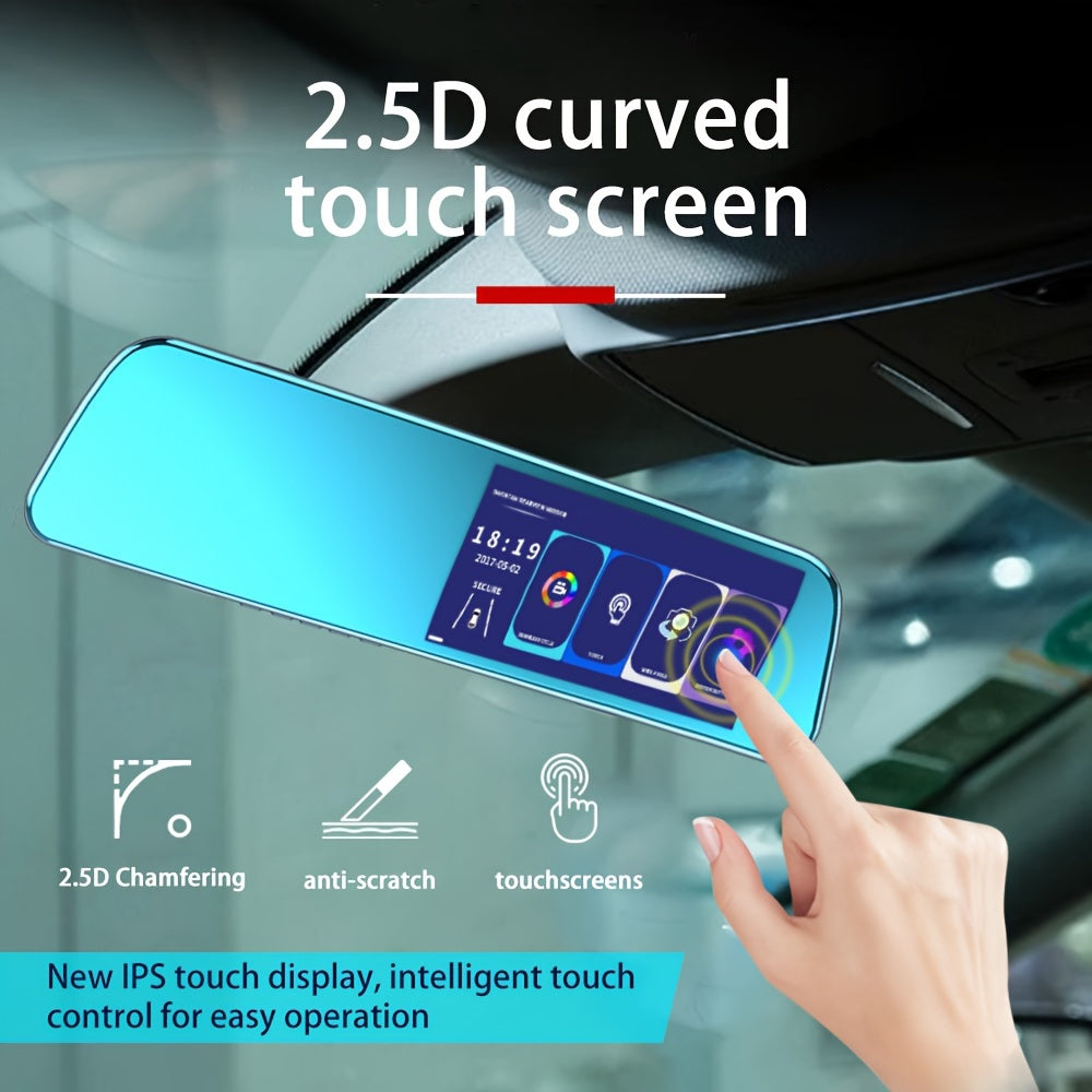 Dash Cam Front and Rear - 5.0 IPS 2.5D Touch Screen, 1080p with Night Vision, Car Camera DVR
